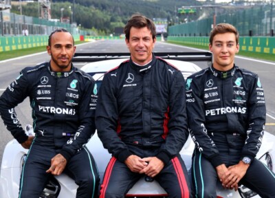 Hamilton, Toto Wolff e George Russell