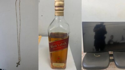 Pedreiro é preso em Anápolis após furtar e ostentar itens do patrão whisky Red Label, uma TV de 46 polegadas e uma corrente de ouro