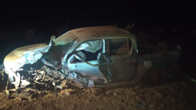 Acidente entre carro e caminhonete mata uma pessoa e deixa duas feridas na GO-325, em Acreúna