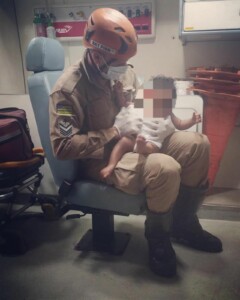 Bebe de 8 meses é resgatado após abandono em lote baldio de Senador Canedo Caso aconteceu no Jardim Todos Os Santos