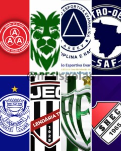 Escudos dos times que vão participar da Divisão de Acesso 2023