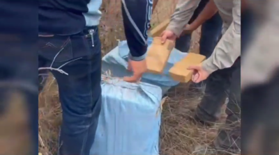 Cocaína pura apreendida no Mato Grosso por policiais de Goiás (Foto: divulgação/PM e PF)