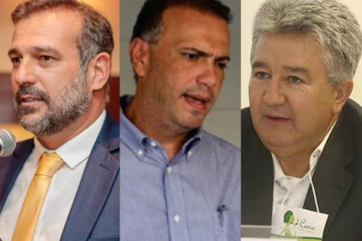 Renato, Leonardo e Otavinho: três primeiros colocados na pesquisa espontânea para prefeito de Goianésia (Foto: Reprodução)