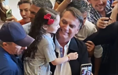 Ex-presidente Bolsonaro em Goiânia (Foto: Reprodução)