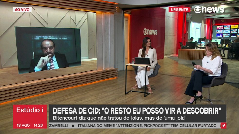 Entrevista do advogado Cézar Bittencourt à Globonews (Foto: Reprodução)