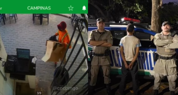 Criminoso usava um uniforme da Comurg para cometer furtos Homem é preso após ser filmado furtando pit dog em Goiânia; vídeo