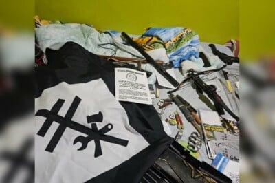 Material de grupo neonazista e supremacista apreendido em operação da Polícia Civil do RS feita em parceria com a Abin — Foto: Reprodução/ Polícia Civil do RS