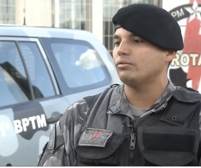 O major da PM Flávio Silvestre Alencar — Foto: Reprodução TV GLOBO