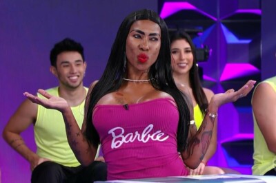 Inês Brasil faz topless no Programa Silvio Santos e choca Patrícia Abravanel; vídeo Momento divertiu a plateia na noite deste domingo (6)