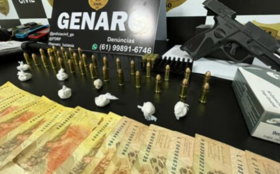 Operação policial ocorreu no bairro Jardim Ingá, em Luziânia (Foto: Divulgação/Polícia Civil)