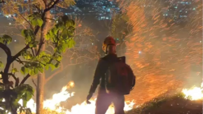 Incêndio atinge vegetação de Morrinho de São João, em Catalão