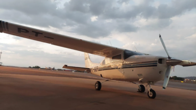 Aviões avaliados em R$ 5 milhões são apreendidos em operação contra o tráfico internacional de drogas, em Goiânia