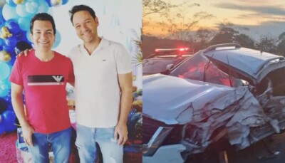 Irmão de Regis Danese estava com o cantor no carro: 'Achei que a gente não sobreviveria ao acidente’ "Foi feio", disse Brunno Danese