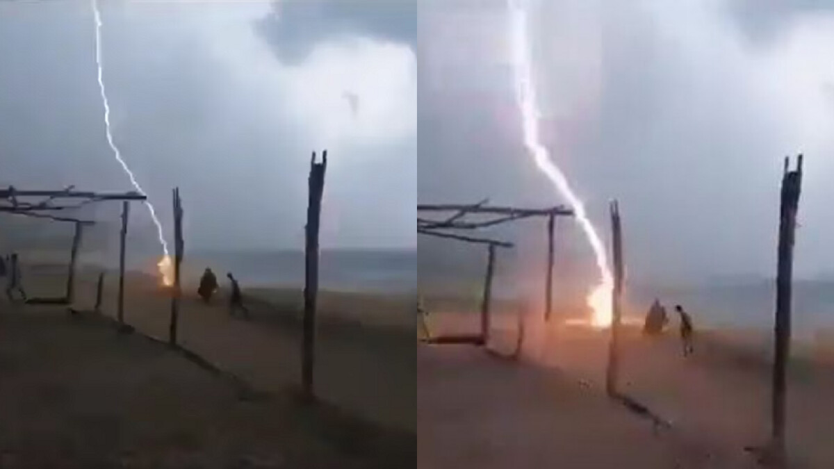 Vídeo mostra momento em que raio atinge e mata duas pessoas no México; assista Uma terceira pessoa também ficou ferida