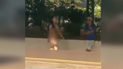 Mulher é flagrada andando nua por terminal durante surto em Goiânia