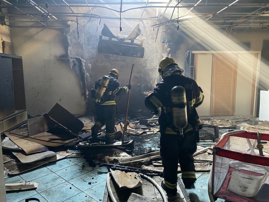 Bombeiros combatem incêndio em Caldas Novas