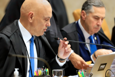 Ministros do STF Luís Roberto Barroso e Alexandre de Moraes (Foto: STF)