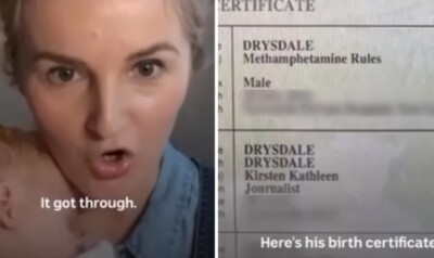 Mãe batiza o filho de 'Metanfetamina É Demais' para testar cartório; nome foi aceito Australiana agora tenta reverter a situação