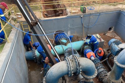 Senador Canedo paralisa captação de água nesta 3ª por nova etapa de duplicação de adutora