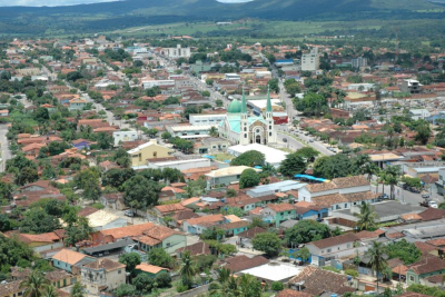 Vista aérea do município de Jaraguá (Foto: Prefeitura)