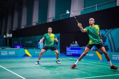 Dupla brasileira no badminton no Pan 2023