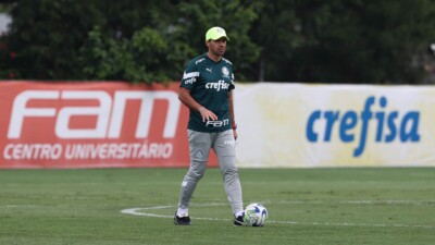 Treinador Abel Ferreira, do Palmeiras