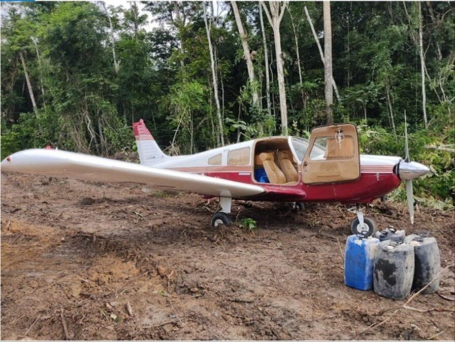 Aeronave apreendida pela PF (Foto: PF – DIvulgação)