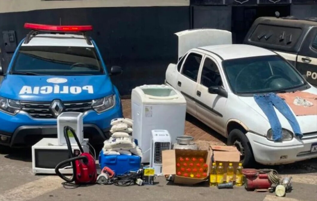 Produtos recuperados pela PM