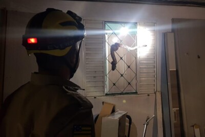 Bombeiros resgatam jiboia de quase 1 metro que estava no quarto de moradora de Luziânia