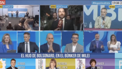 Na Argentina, Eduardo Bolsonaro é cortado de entrevista na TV após defender armas Parlamentar falava ao vivo com jornalistas