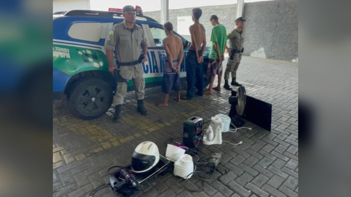 Grupo é preso após furtar aparelhos eletrônicos de residência em Senador Canedo