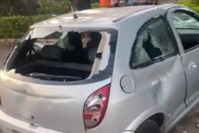 Casal é espancado por 20 homens ao tentar socorrer mulher agredida, em Planaltina veículo das vítimas teve os vidros quebrados