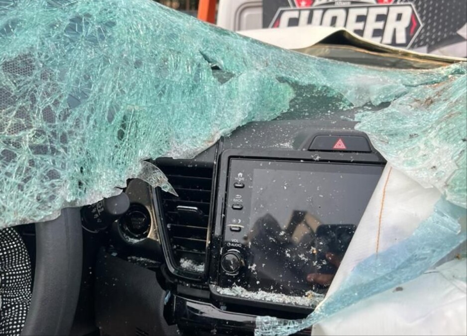 Carro atingido por cavalo em Aruanã