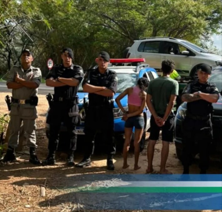 PM de Rialma captura casal suspeito de furto a veículo