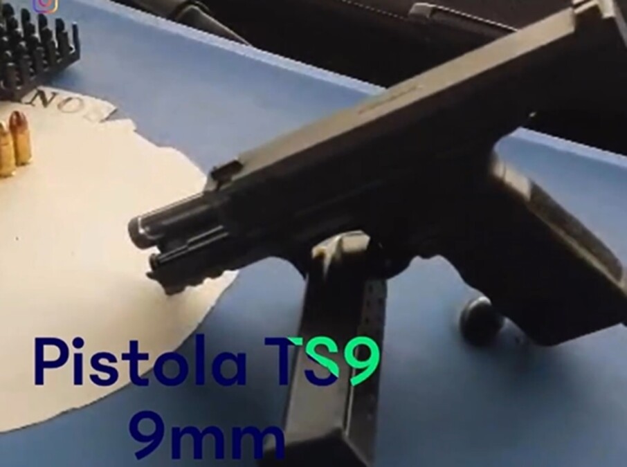 Pistola apreendida pela polícia
