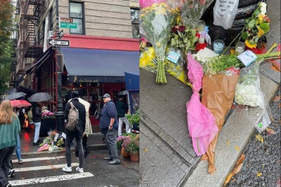 Adeus a Matthew Perry no prédio em que foi gravado o seriado Friends (Foto: Redes sociais)