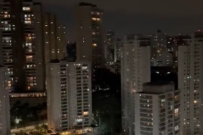 São Paulo às escuras devido ao apagão (Foto: Reprodução)