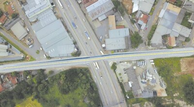 Projeção do elevado que vai ser feito na Avenida Bela Vista (Foto: Reprodução - Prefeitura de Aparecida de Goiânia)