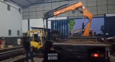 Gerente de uma ferragista do município goiano foi preso em flagrante empilhadeira roubada em SP é recuperada em Caldas Novas