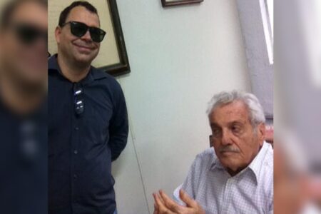 Welliton Carlos e o fundador do Diário da Manhã, Batista Custódio (Foto: Redes sociais)