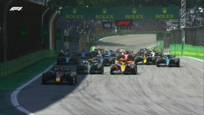 Verstappen liderando a corrida em São Paulo