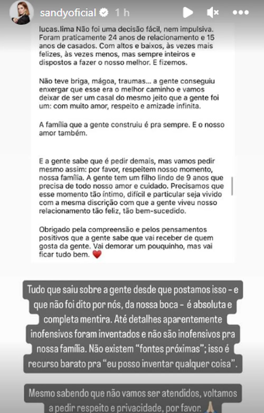 Separação de Lucas e Sandy