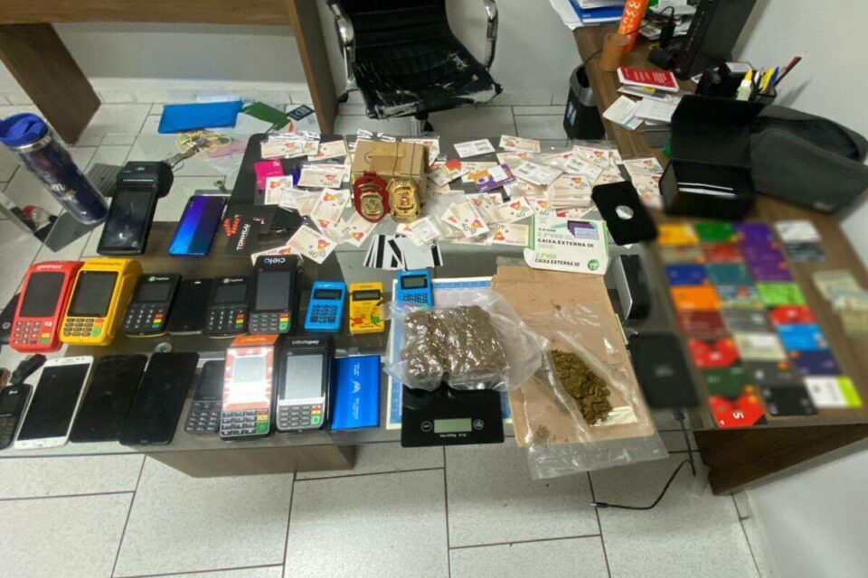 Materiais apreendidos pela Polícia Civil