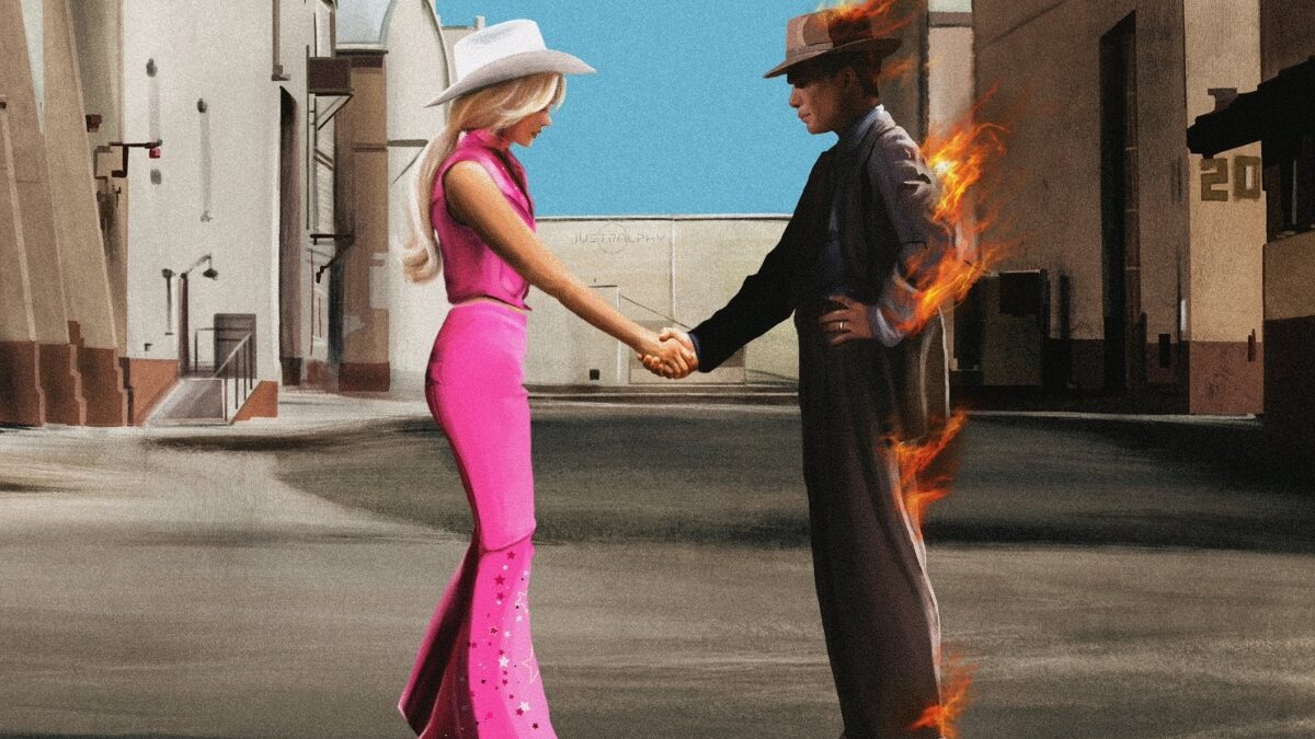 Margot Robbie revelou a Cillian Murphy durante uma conversa no “Actors on Actors” da Variety que recebeu uma ligação do produtor de “Oppenheimer”, Charles Roven, na qual ele pediu que ela mudasse a data de lançamento de “Barbie” para que o filme não estreasse no mesmo dia do épico sobre a criação da bomba atômica. Roven também produziu a trilogia “Cavaleiro das Trevas” de Nolan e trabalhou com Robbie em “O Esquadrão Suicida”, de James Gunn.