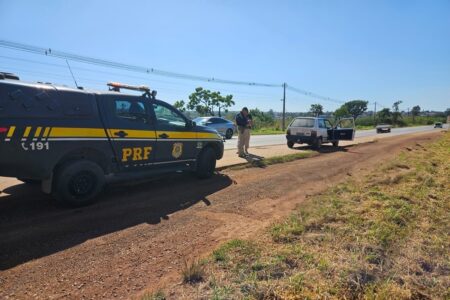Veículo é furtado no DF, mas recuperado pela PRF após algumas horas na BR-060