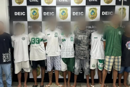 Polícia Civil prende nove integrante de torcida organizada em Aparecida de Goiânia (Foto: Divulgação/Polícia Civil)
