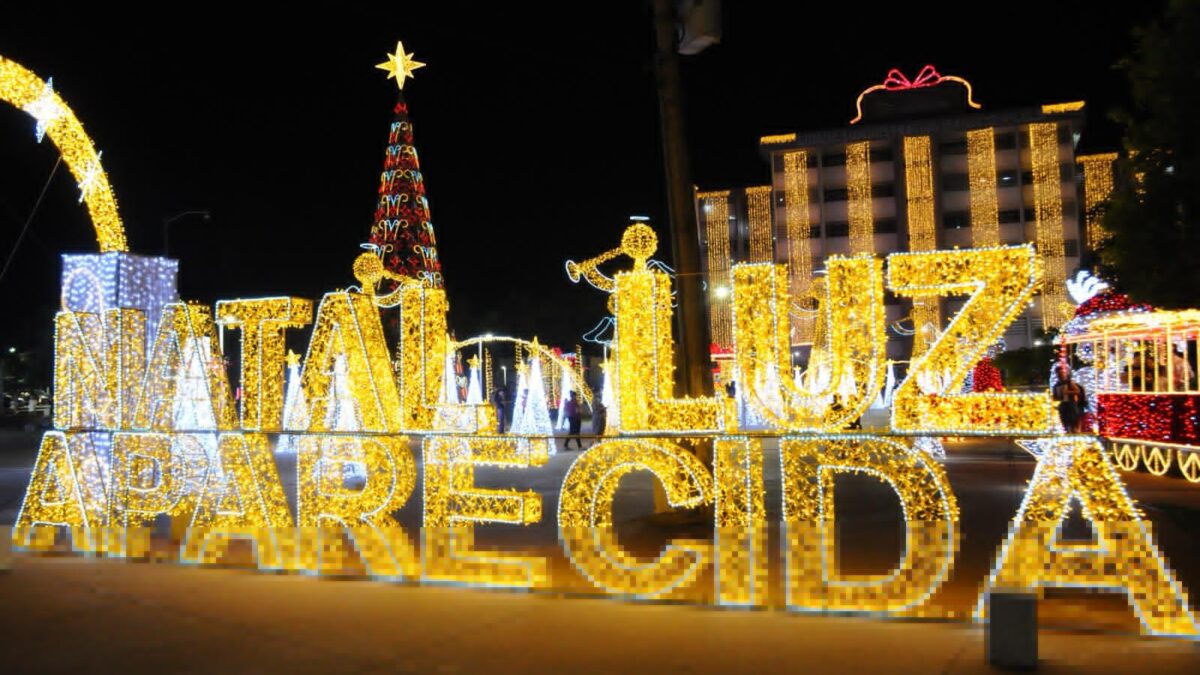 Iluminação de Natal em Aparecida de Goiânia (Foto: Divulgação)