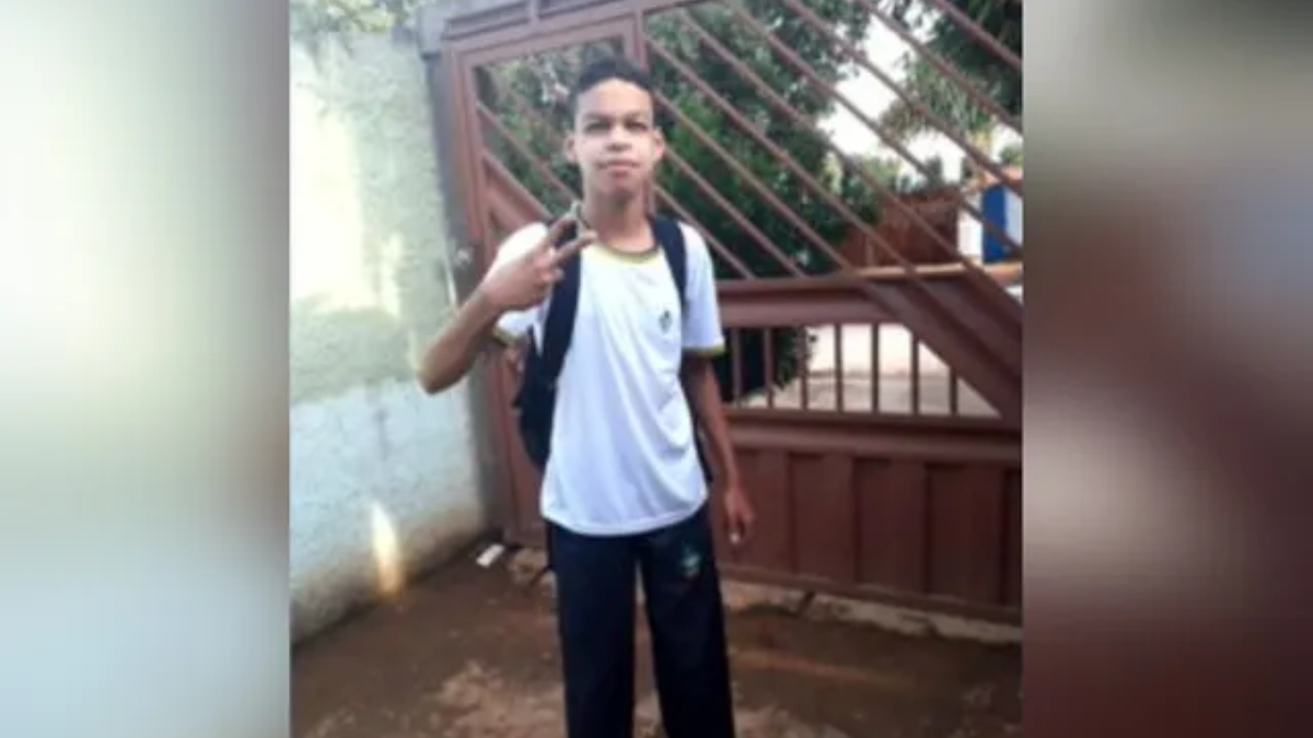 Gabriel José Pereira dos Santos, de 15 anos, morreu em córrego de Cromínia (Foto: Reprodução) 