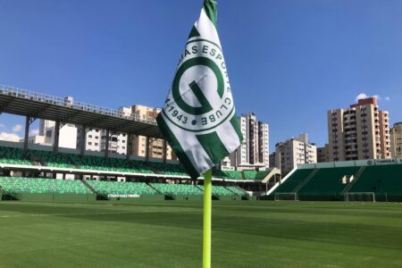 Estádio Hailé Pinheiro com a bandeira do Goiás