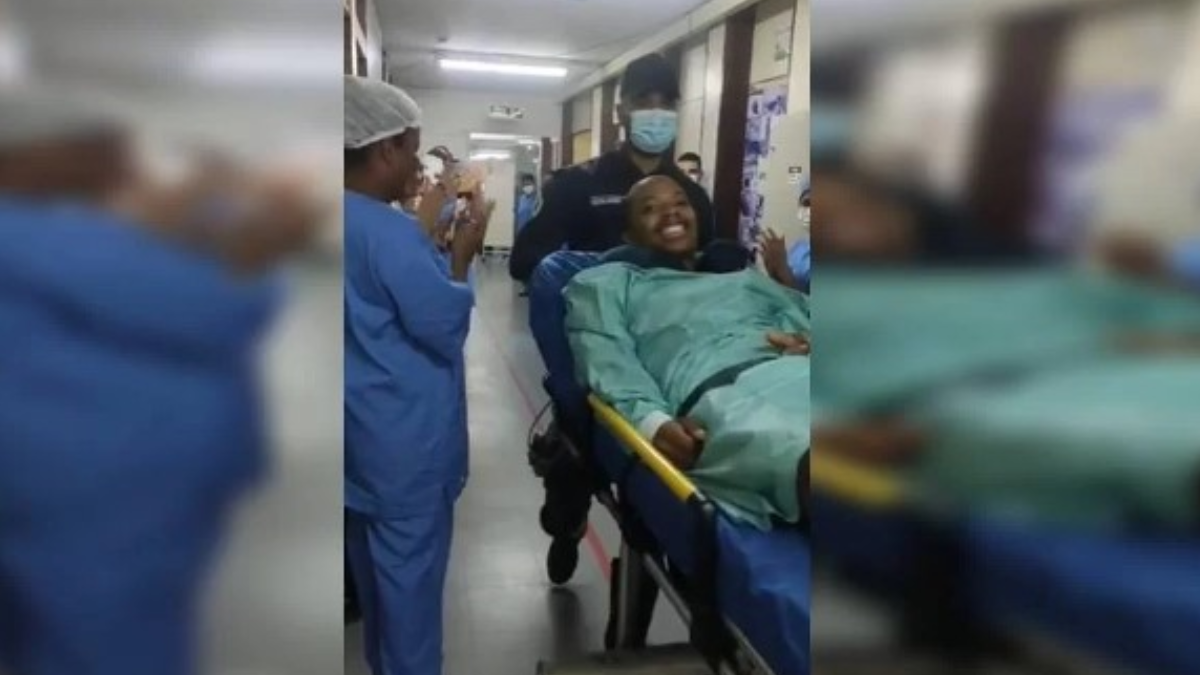 Cobrador de ônibus Júlio Botelho: alta da UTI do Hospital de Base (Foto: Reprodução)